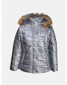 Girls  Quilted printed jacket ice Blue